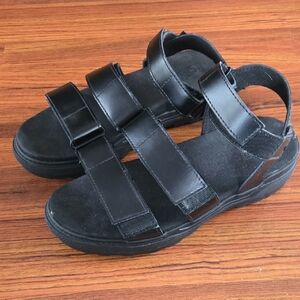 Vans Colfax Leather Platform Velcro Sandals size 7